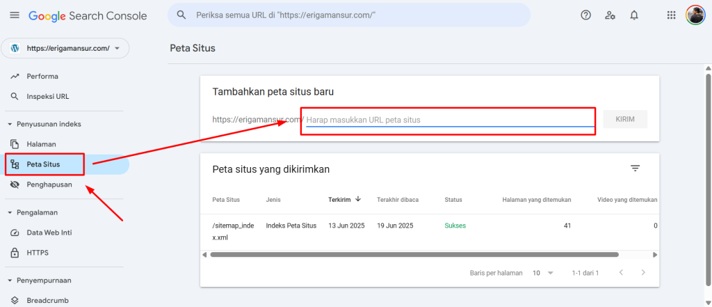 cara menggunakan google search console