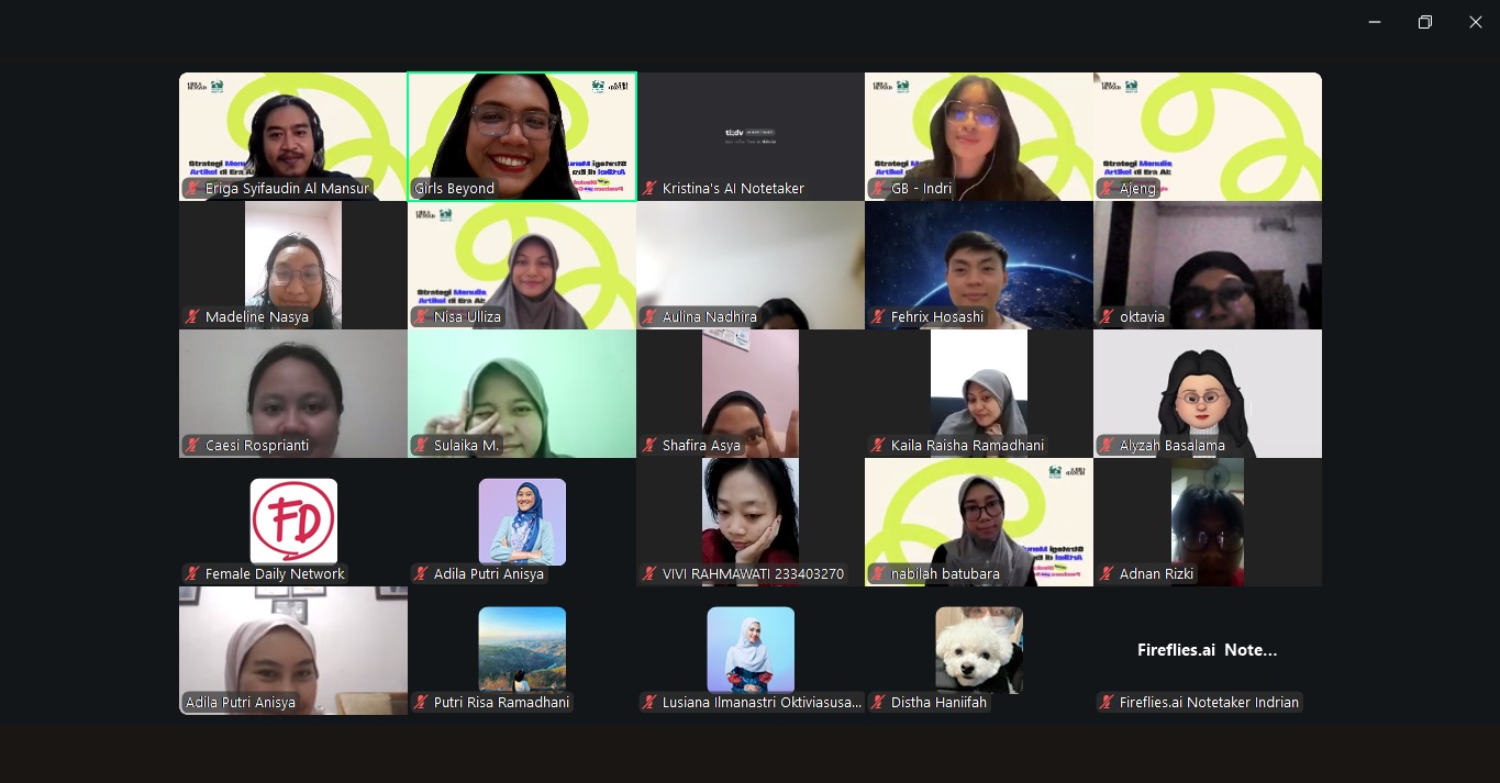 Pengalamanku di Webinar Girls Beyond, Mindset Krusial Penulis Konten Gen Z untuk Taklukkan AI